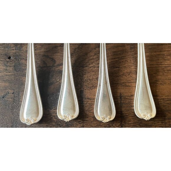 Set of 4 Priscilla 1900 Rogers Bros 1847 Silverplate 7" Spoons - Picture 4 of 7